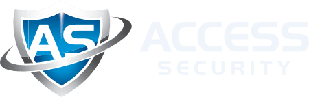 Logo Access Security, entreprise de sécurité avec bouclier et texte.